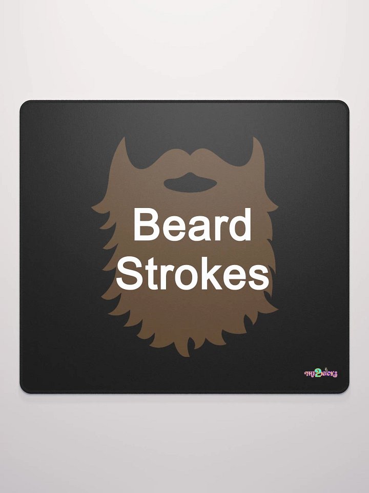 Brown Beard Strokes Gaming Mouse Pad (Black) product image (1)