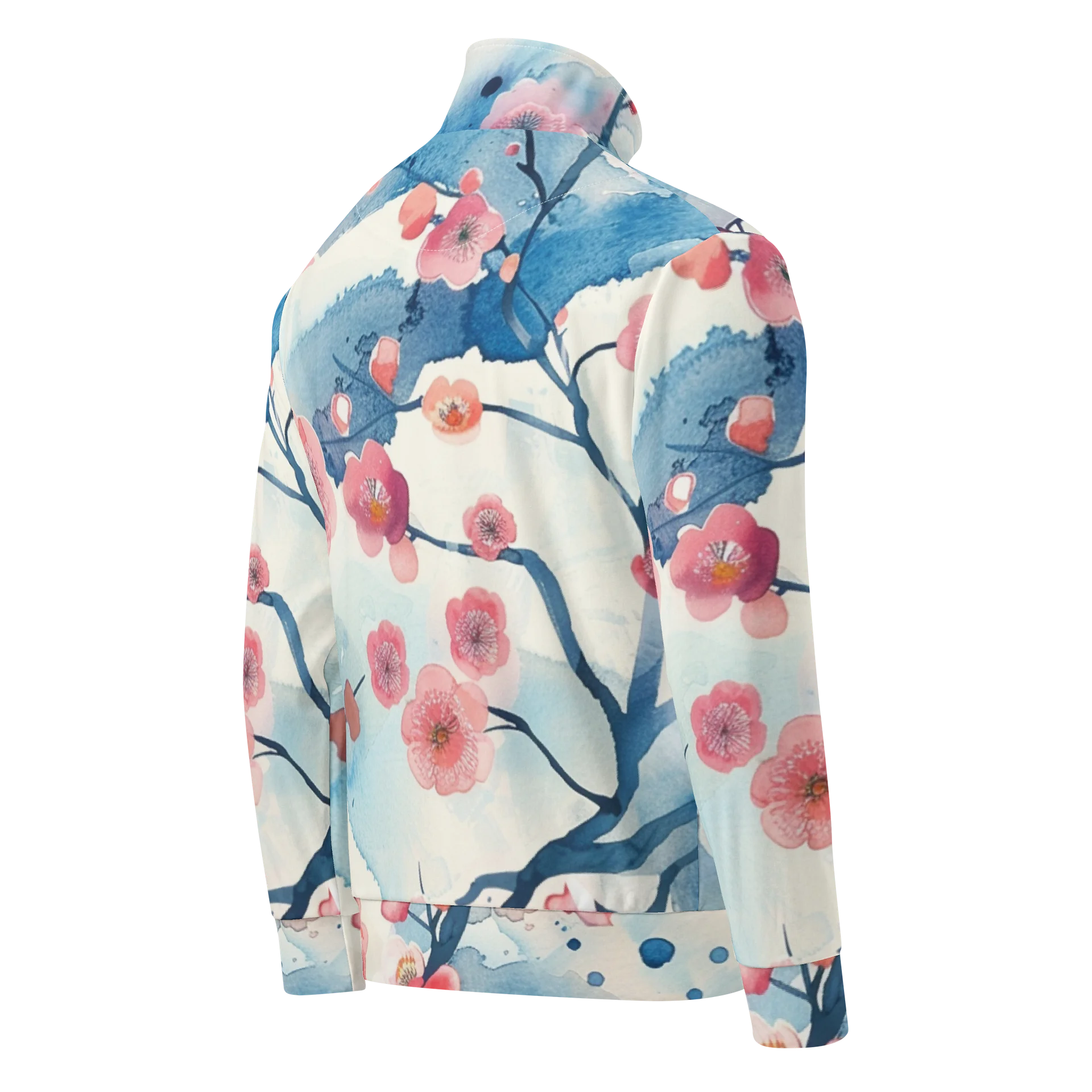 Sakura Sky Recycled Unisex Track Jacket - Eco-Friendly Zip-Up Fleece product image (2)