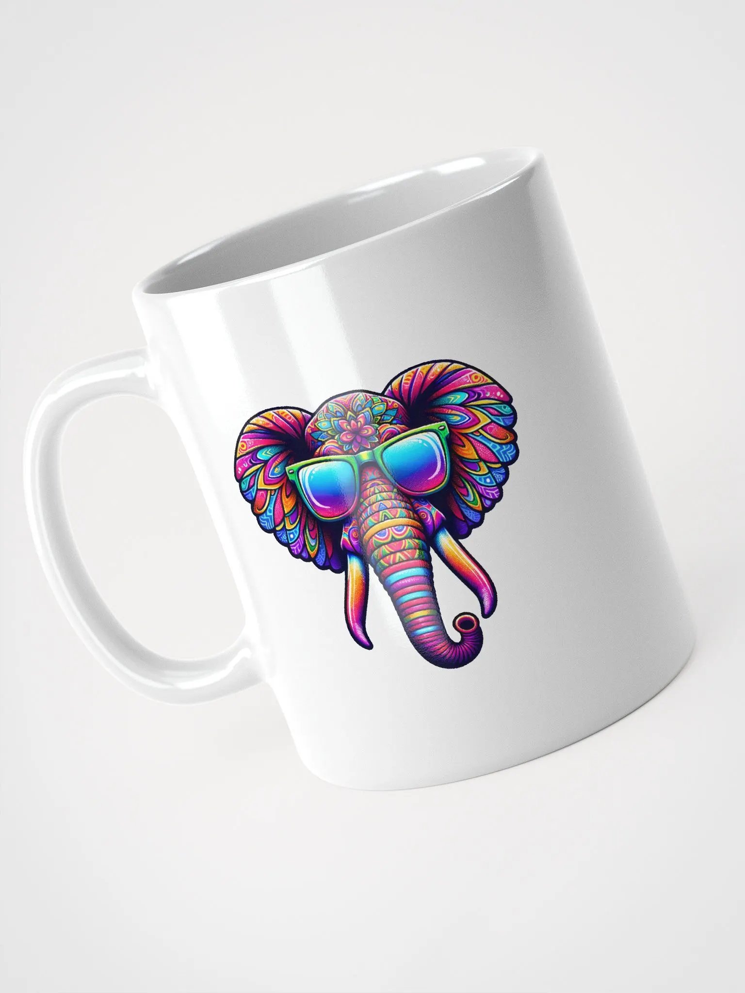 Psychedelic Elephant with Sunglasses Mug product image (3)