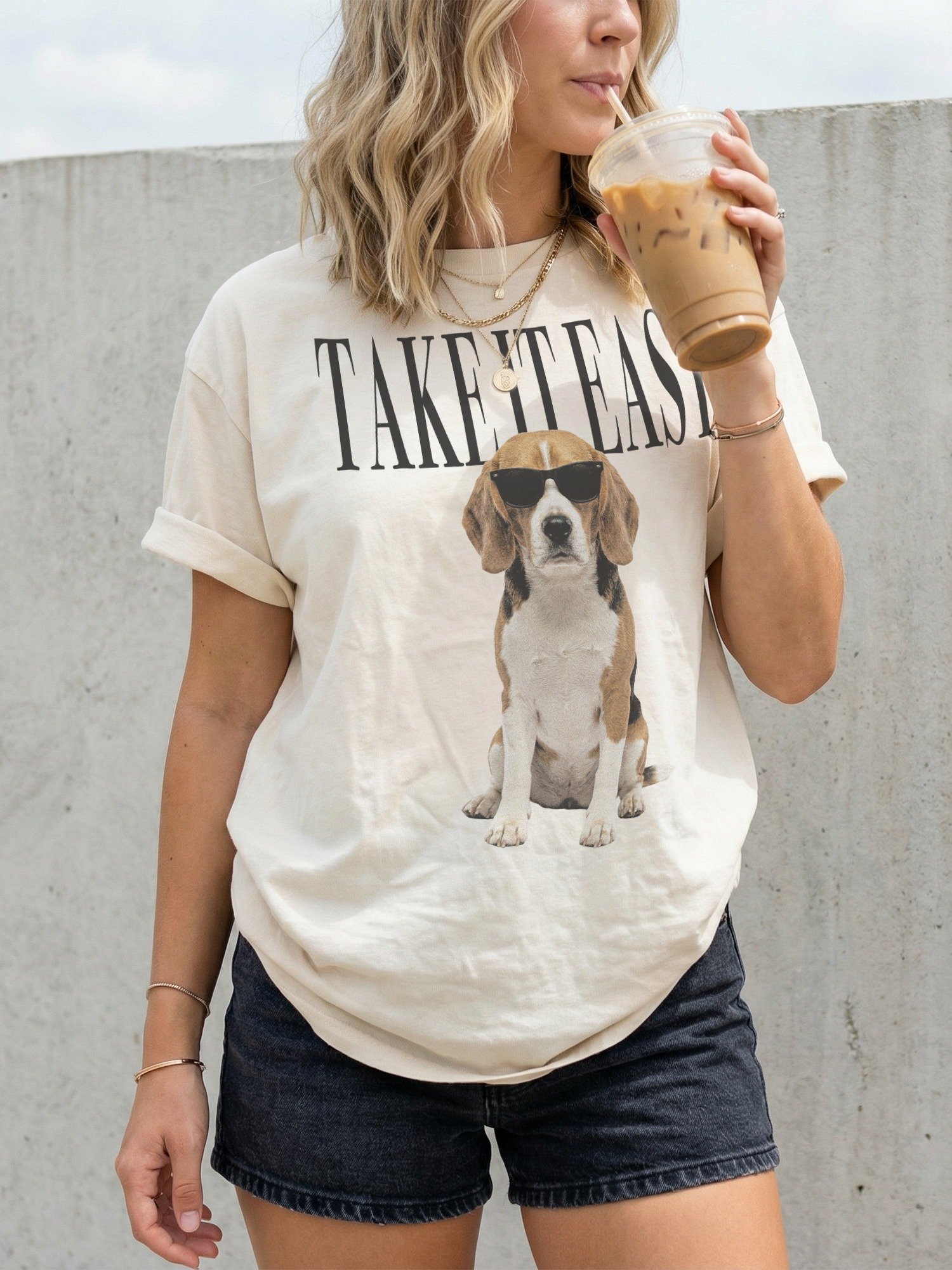 Take It Easy '90s Pop Vintage-Style T-Shirt for Beagle Owners product image (2)