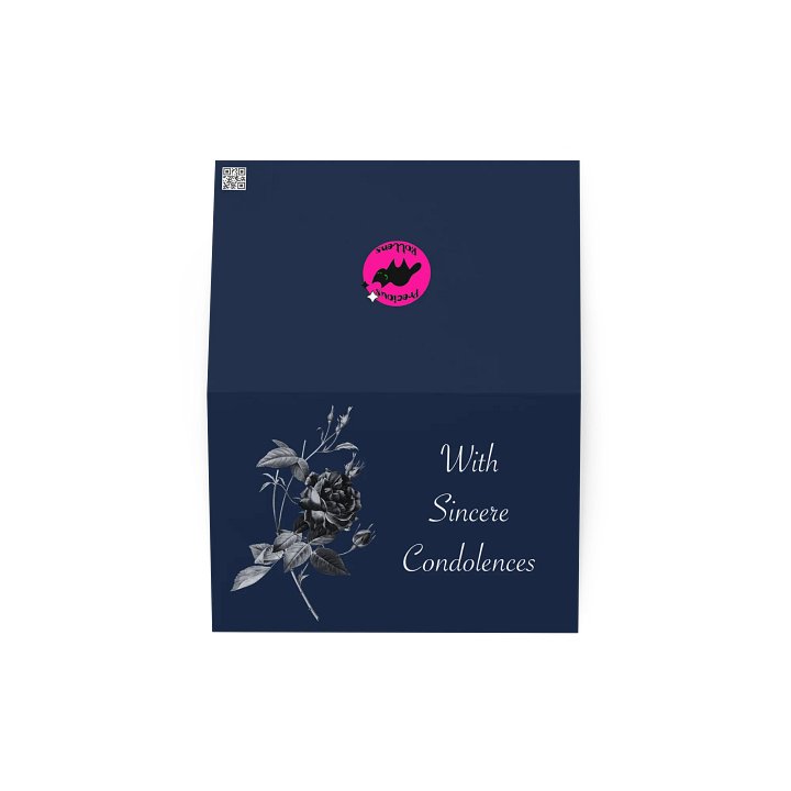 Sincere Rose Condolences Card product image (2)