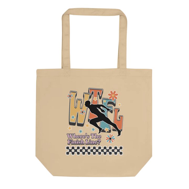 WTFL Wheres The Finish Line Floral Finish Line Tote Bag product image (1)
