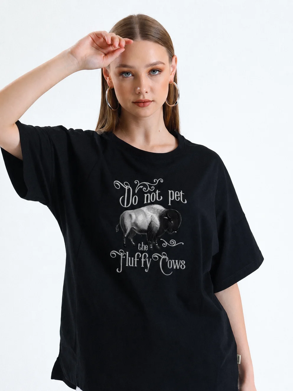 Yellowstone Do Not Pet the Fluffy Cows Funny Bison Shirt product image (5)