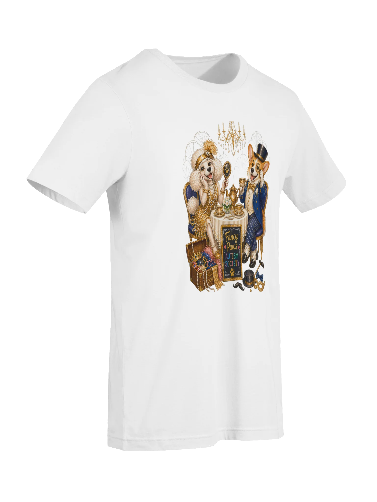 Fancy Paws Autism Society Tee – Blue & Gold Edition product image (9)