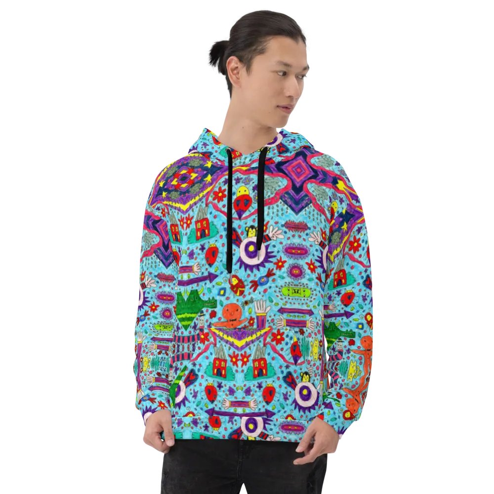 Abstract Doodle Characters Unisex Pull Over Hoodie product image (8)