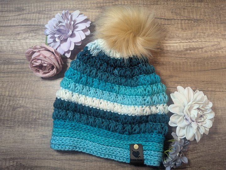 Petroskey Beanie - Teal Stripes product image (1)