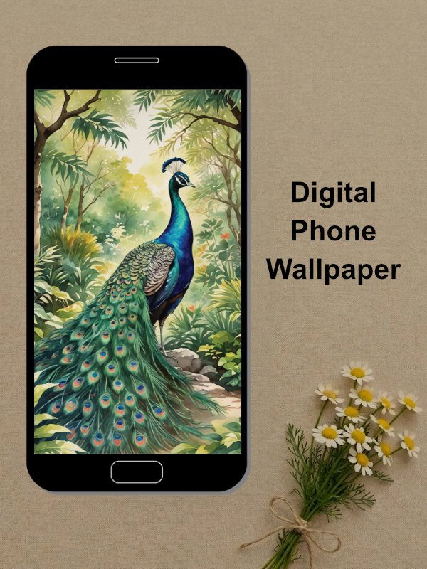 Peacock Phone Wallpaper product image (1)