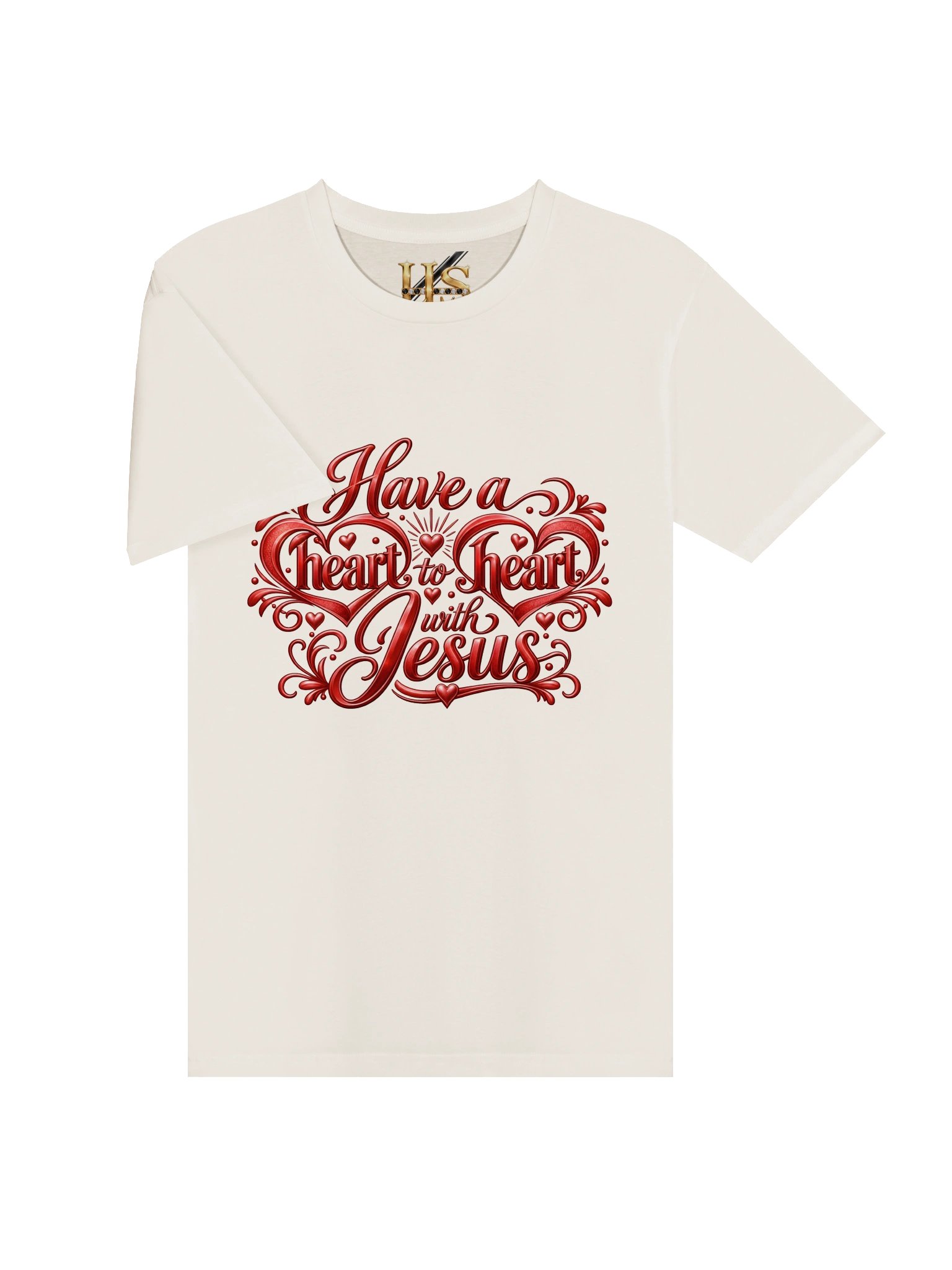 Red — Have a Heart-to-Heart with Jesus | Then Watch GOD Move Red Christian Premium Unisex T-Shirt product image (3)