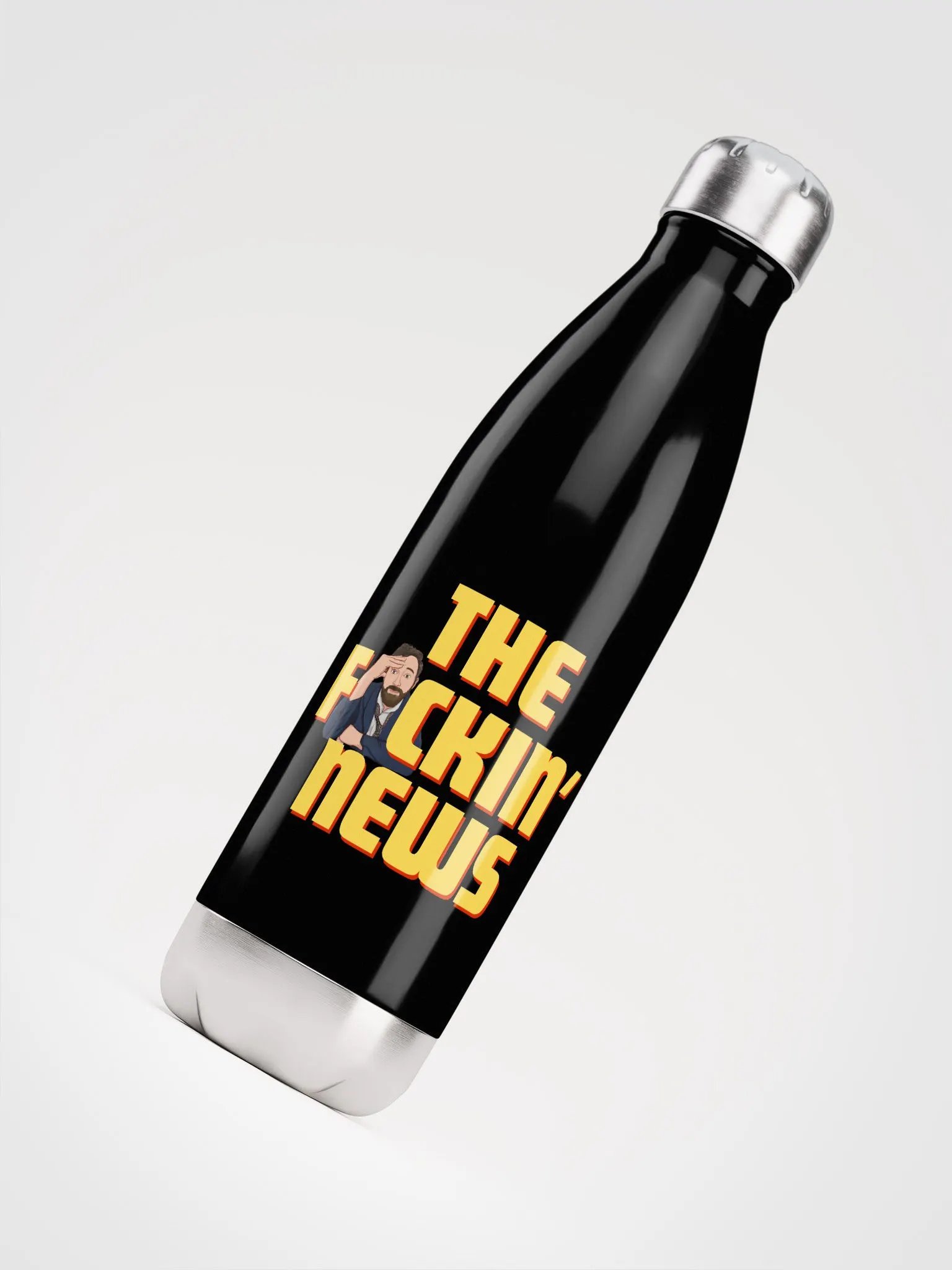 The F*ckin' News Stainless Steel Water Bottle product image (4)