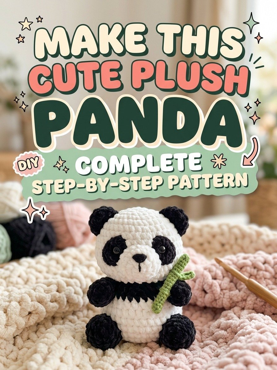 Handmade Plush Crochet Baby Panda | Soft Velvet Amigurumi Toy product image (1)