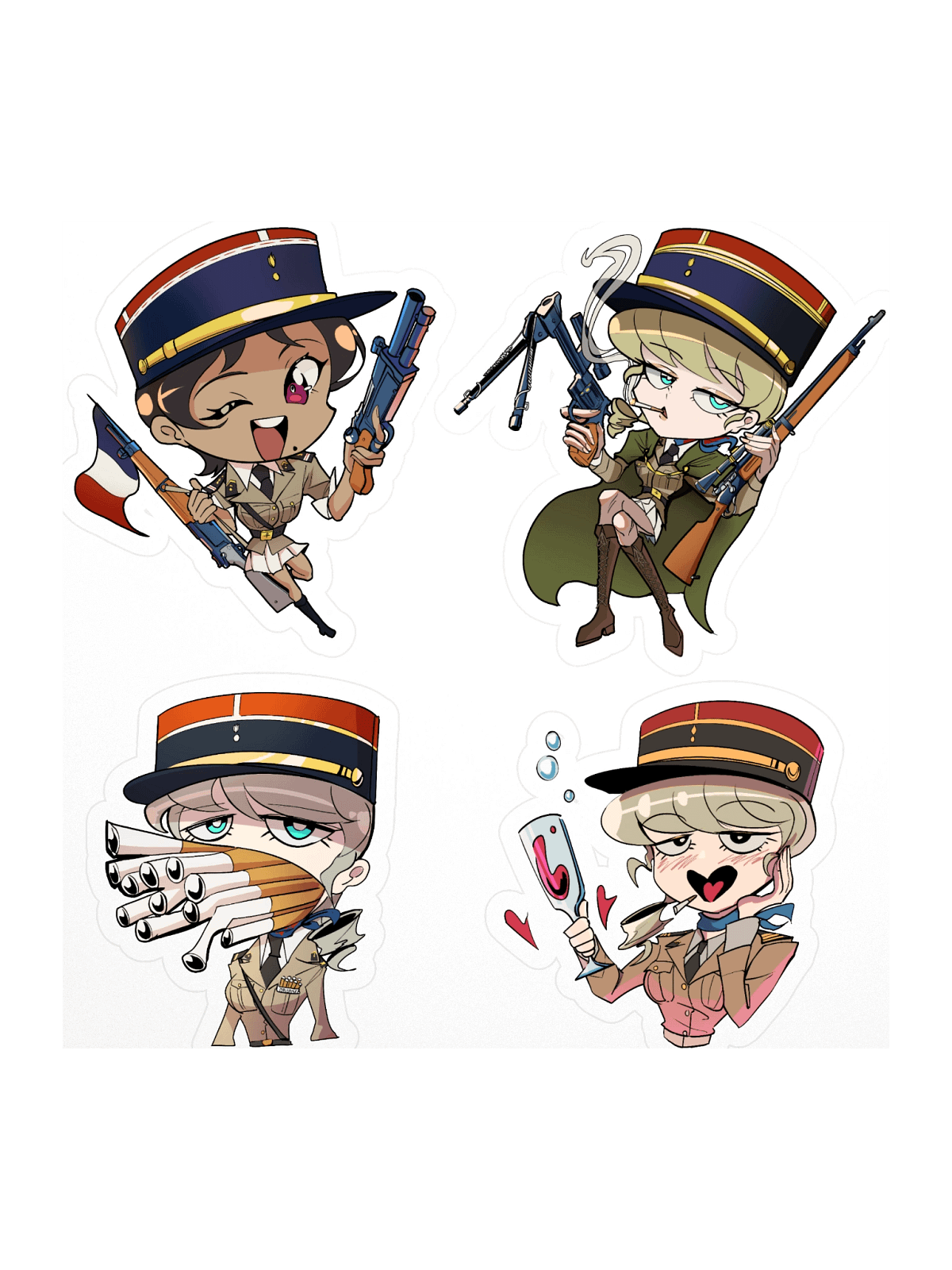 Deuxième Bureau - Yvette Et Josie STICKER Set | Capitalism Ho ...