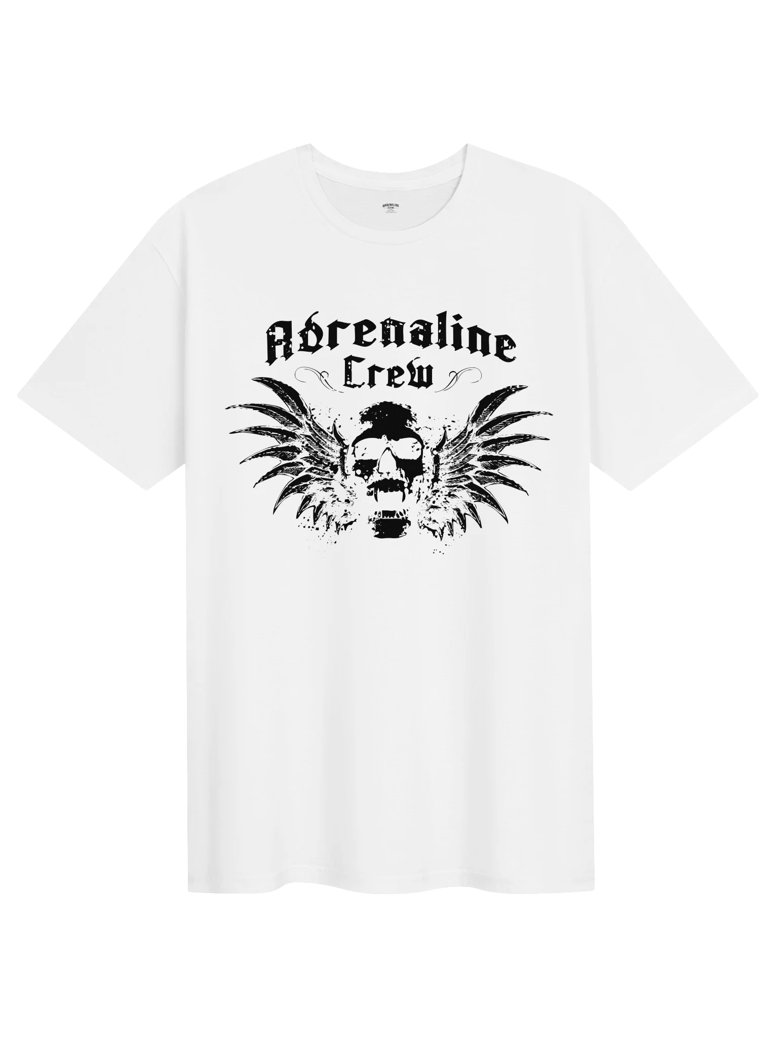 Adrenaline Crew Classic Skull T-Shirt – White product image (1)