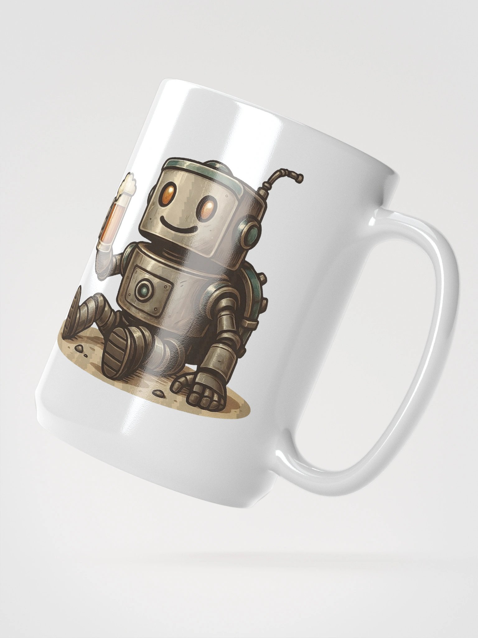 Happy robot says "Cheers!" - mug product image (4)