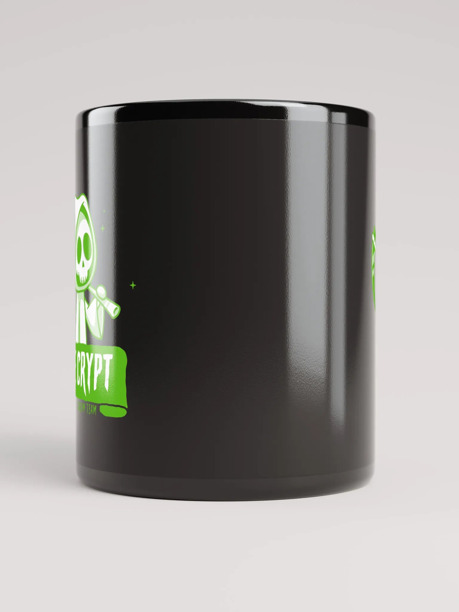 The Crypt Stream Team - Black Mug (lime) product image (5)