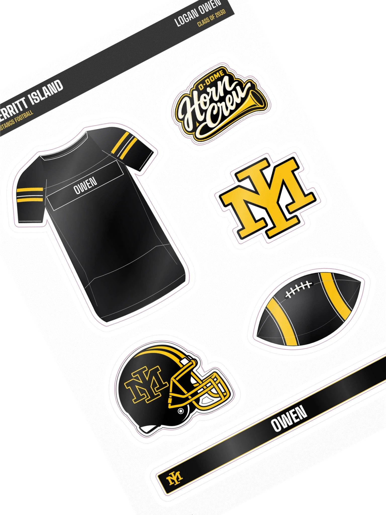 Logan Owen — Mustangs Sticker Sheet product image (1)