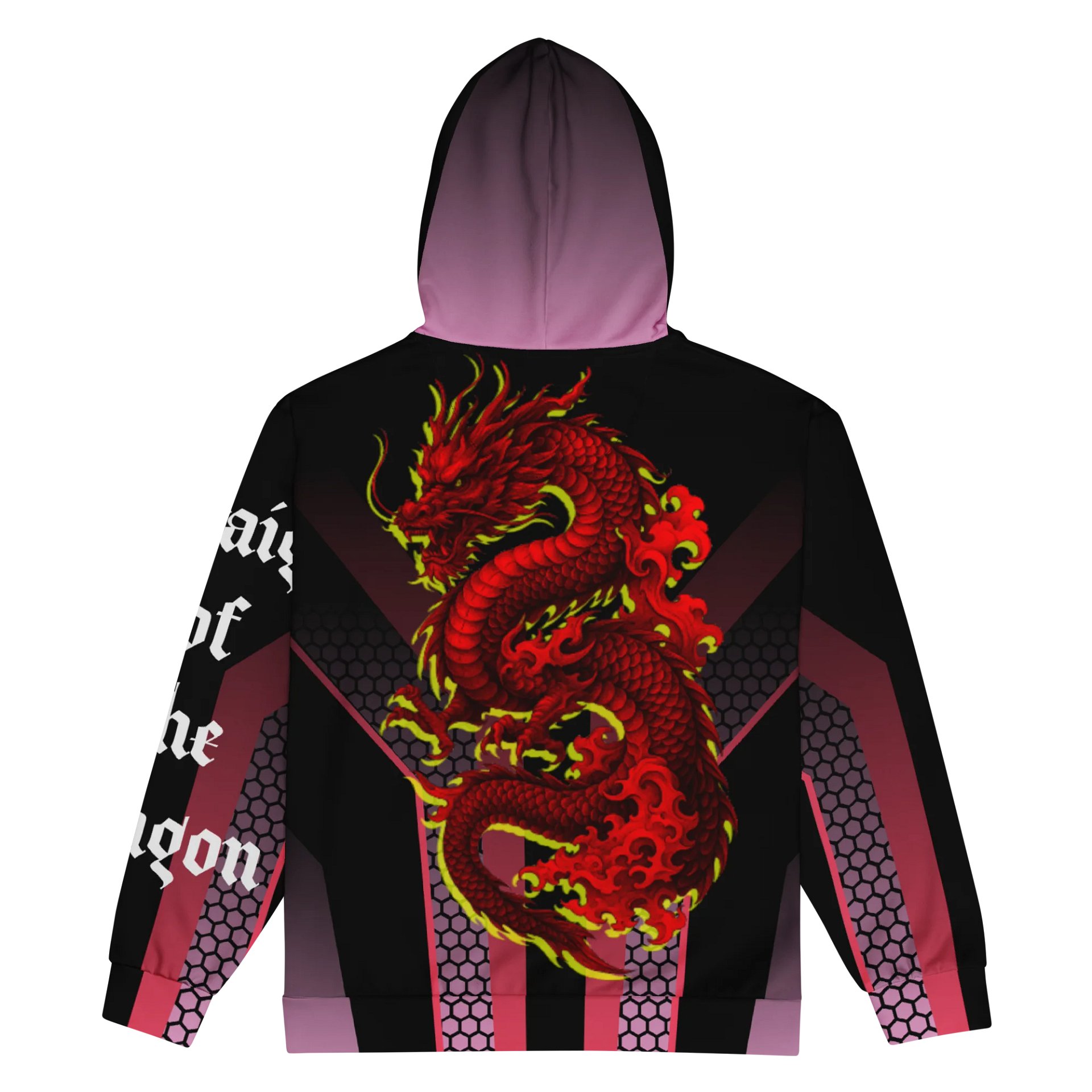 Japanese Dragon Zip Hoodie – Crimson Dragon Graphic product image (2)