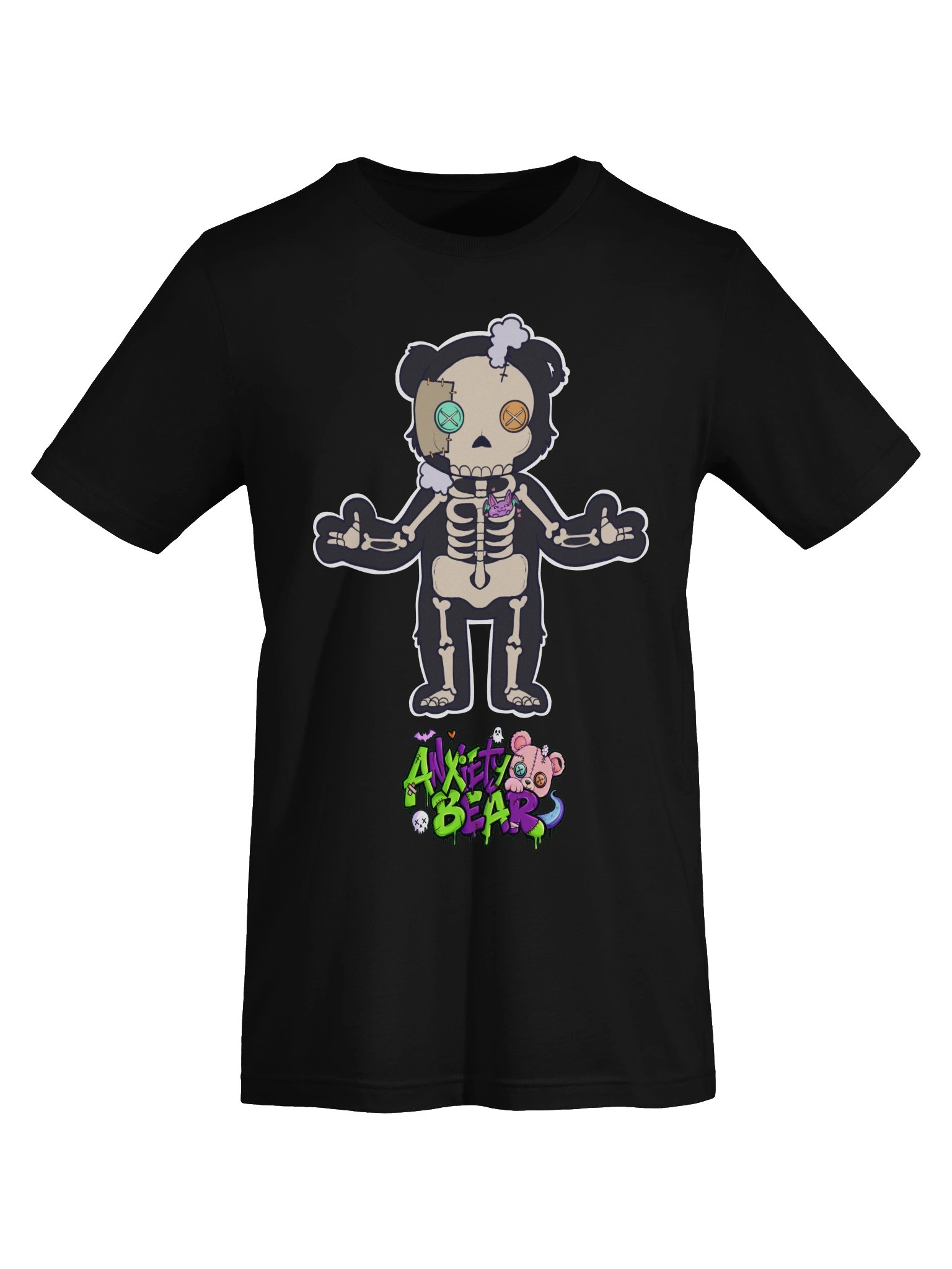 Anxiety Bear Scare Bear Tshirt: SkeleBear product image (52)