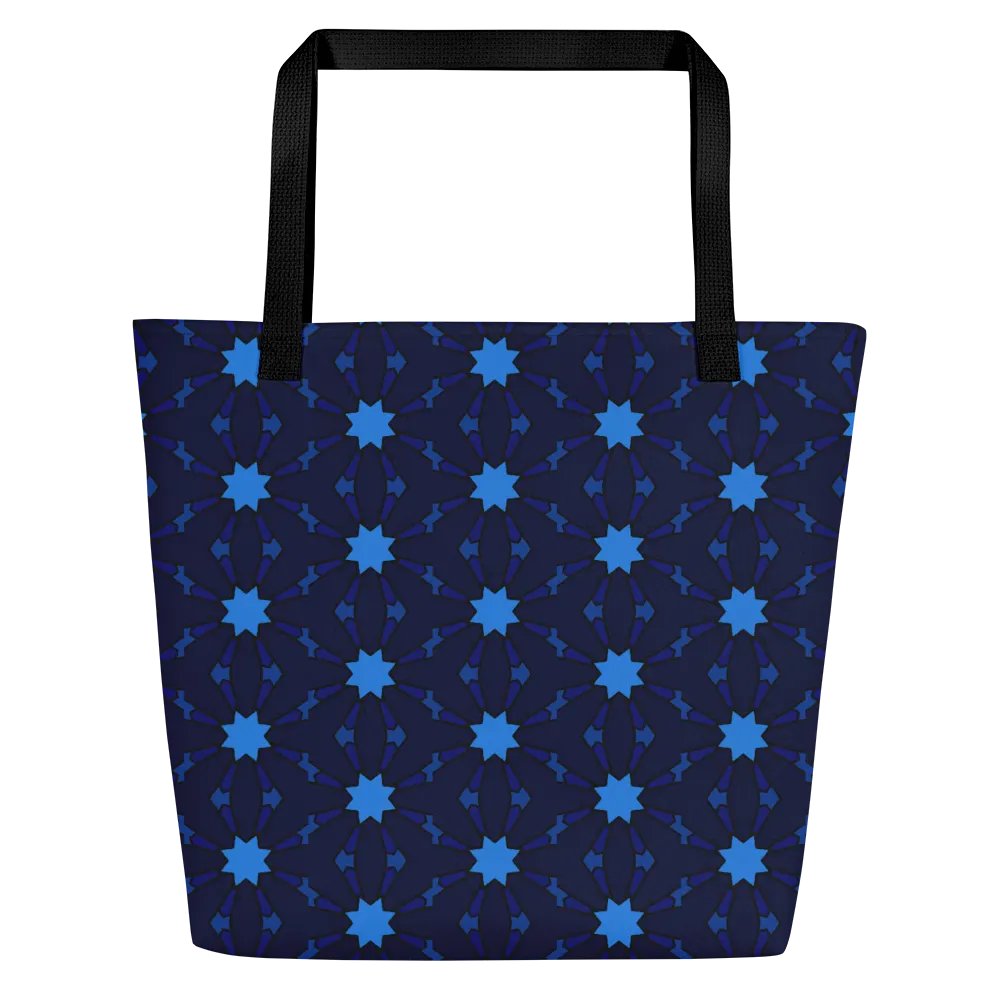 Blues 1 Large Tote Bag with Interior Pocket in Design p4mOctagon_20250110_202421 product image (3)