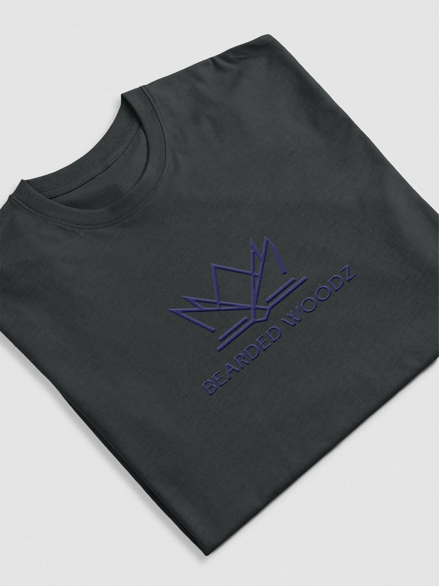 Men's Classic Bearded Woodz T-Shirt (Navy Embroidery) product image (3)