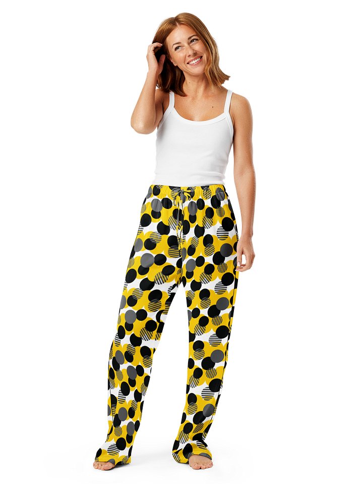 Cozy Chic Modern Geometric Polka Dot All-Over Print Women's Pajama Pants product image (2)