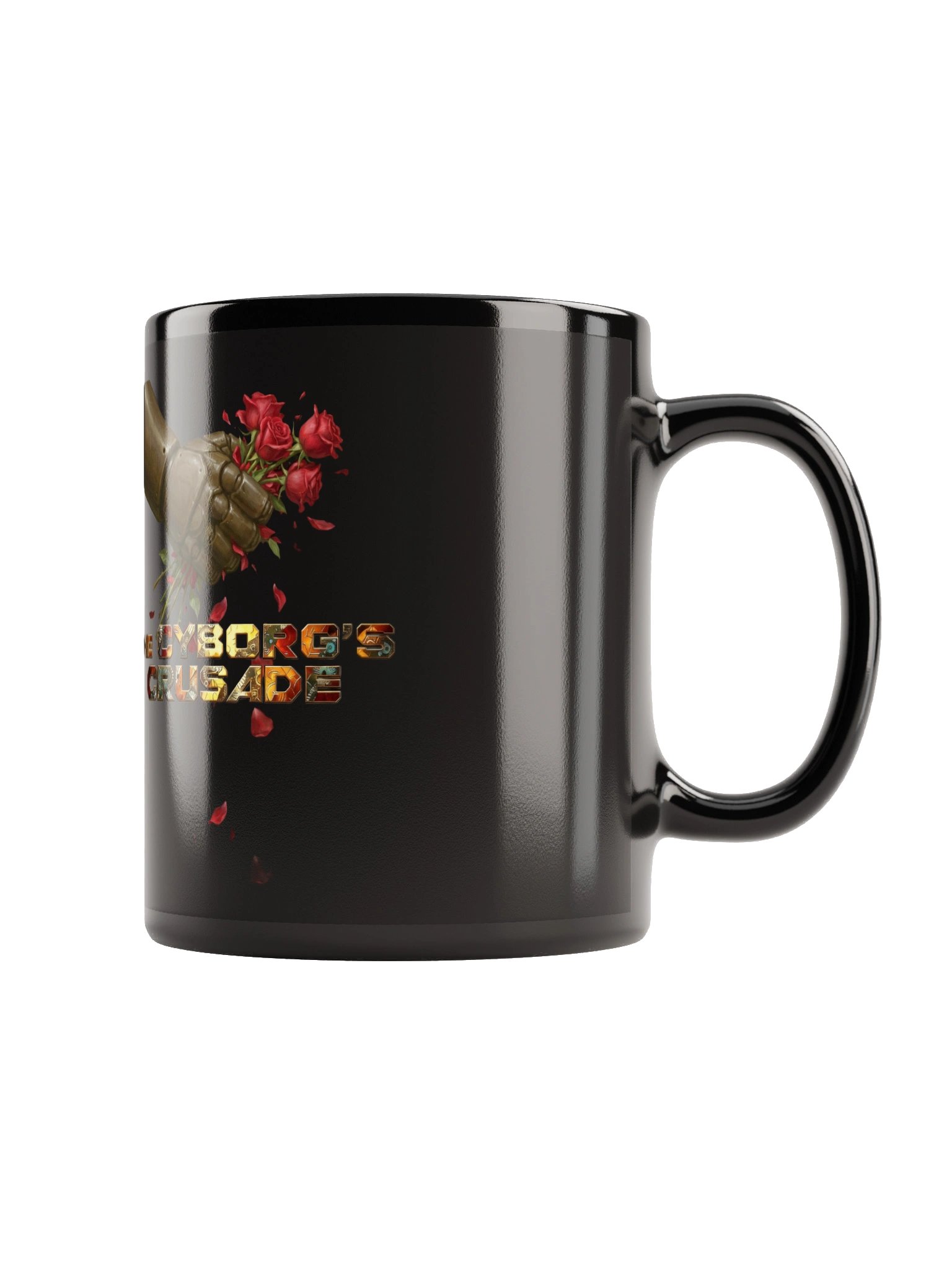 A Black Mug Featuring The Cyborg's Crusade Logo product image (1)
