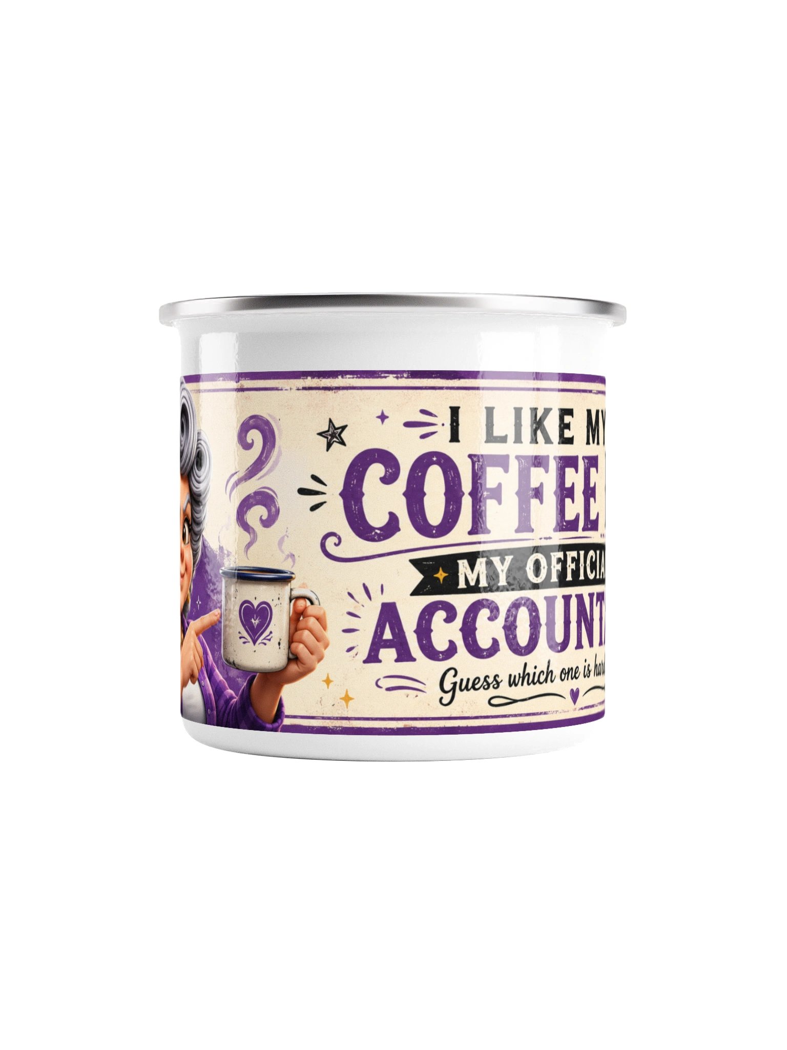 Hot Coffee, Hard Accountability Enamel Mug product image (2)