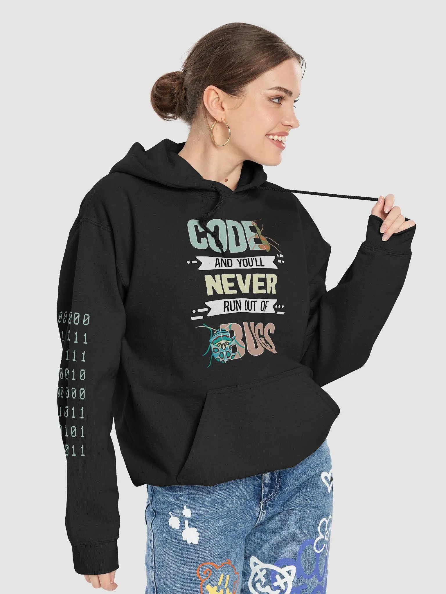 "Code, and You'll Never Run Out Of Bugs" Funny Hoodie product image (6)