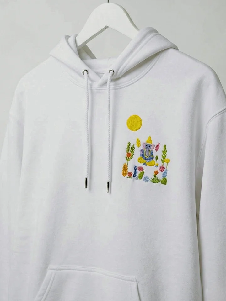 Om Gam Ganapataye Namaha - Hoodie (WHITE) product image (1)