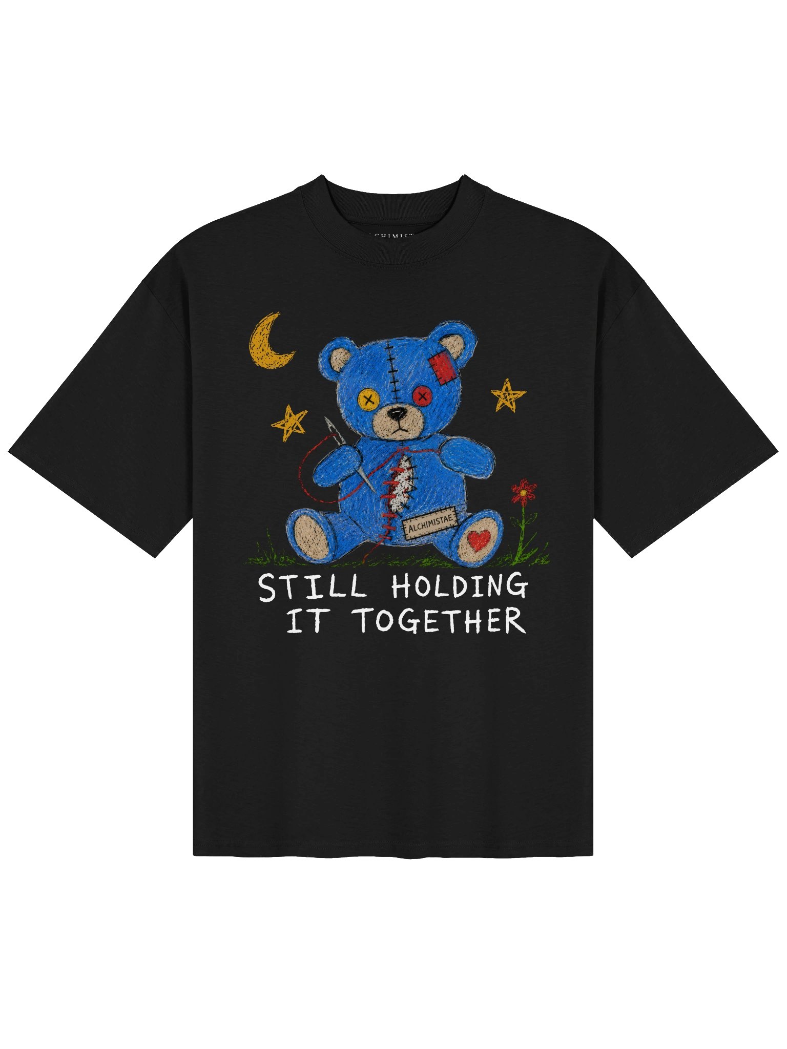 T-Shirt Unisex Oversize Coton Bio Poids Lourd - HOLDING IT TOGETHER product image (1)