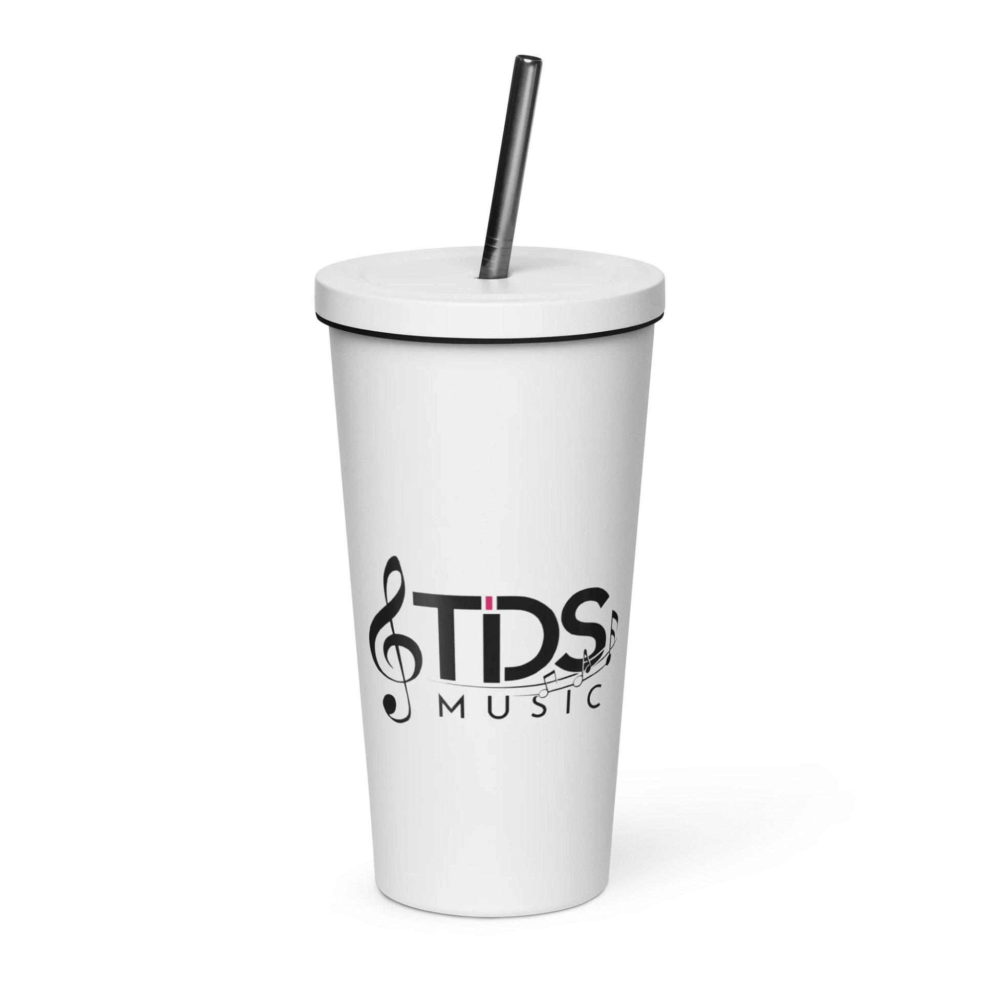 TDS Music Insulated Stainless Steel Tumbler with Straw - 20oz Music Themed product image (1)