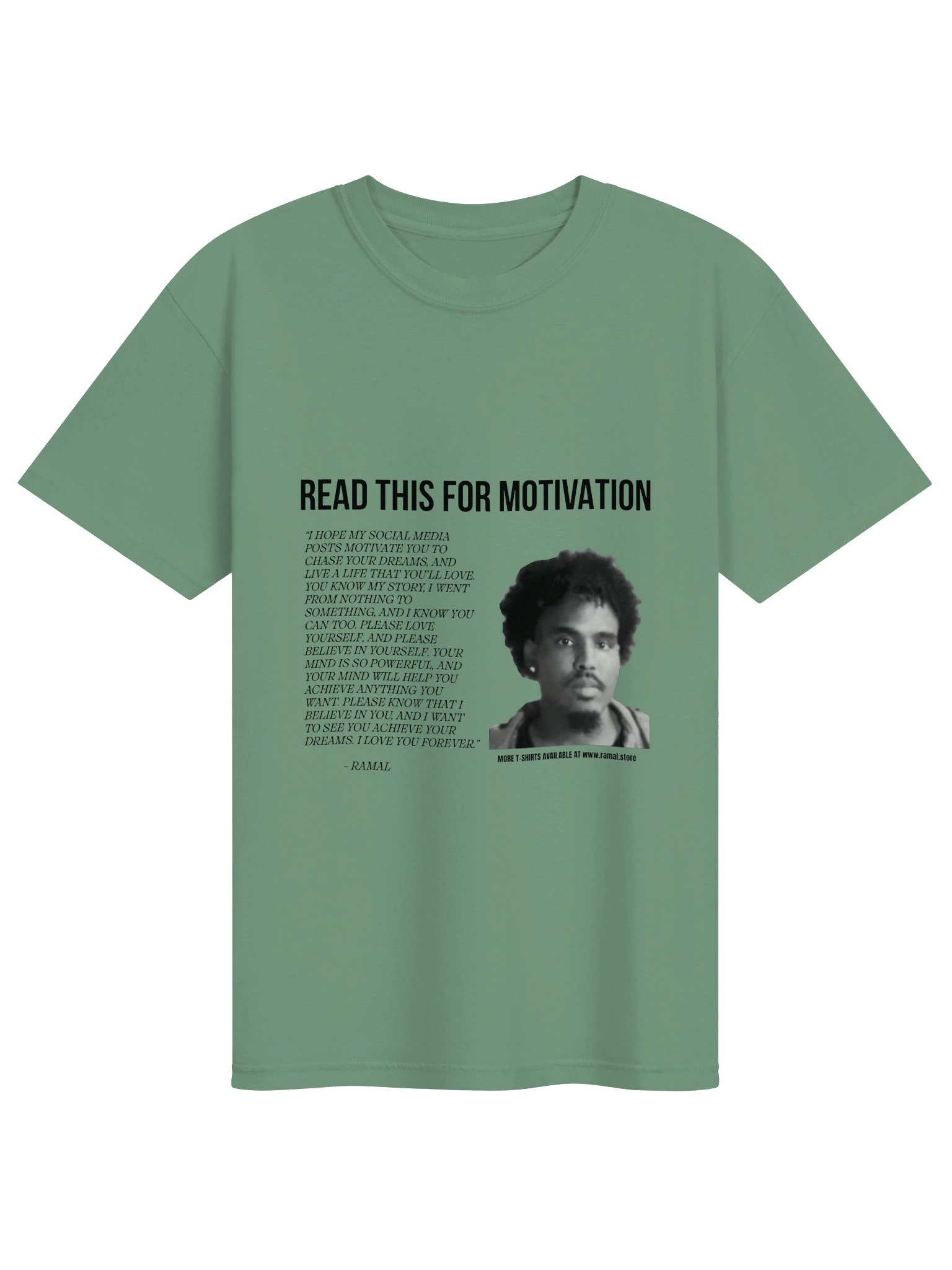 GREEN MOTIVATIONAL T-SHIRT product image (1)