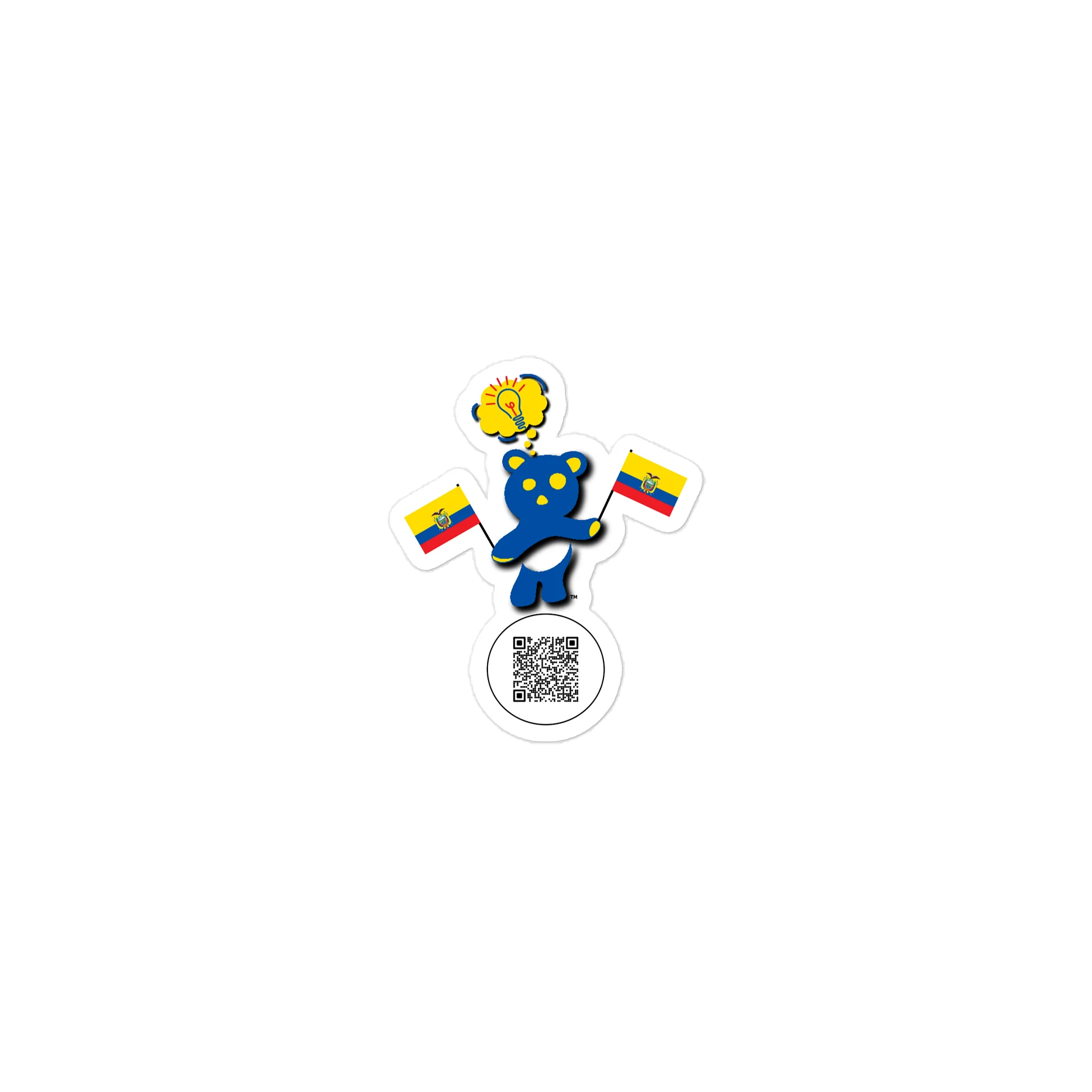 Ecuador — Country Bear Sticker | BehrBrained Media product image (1)