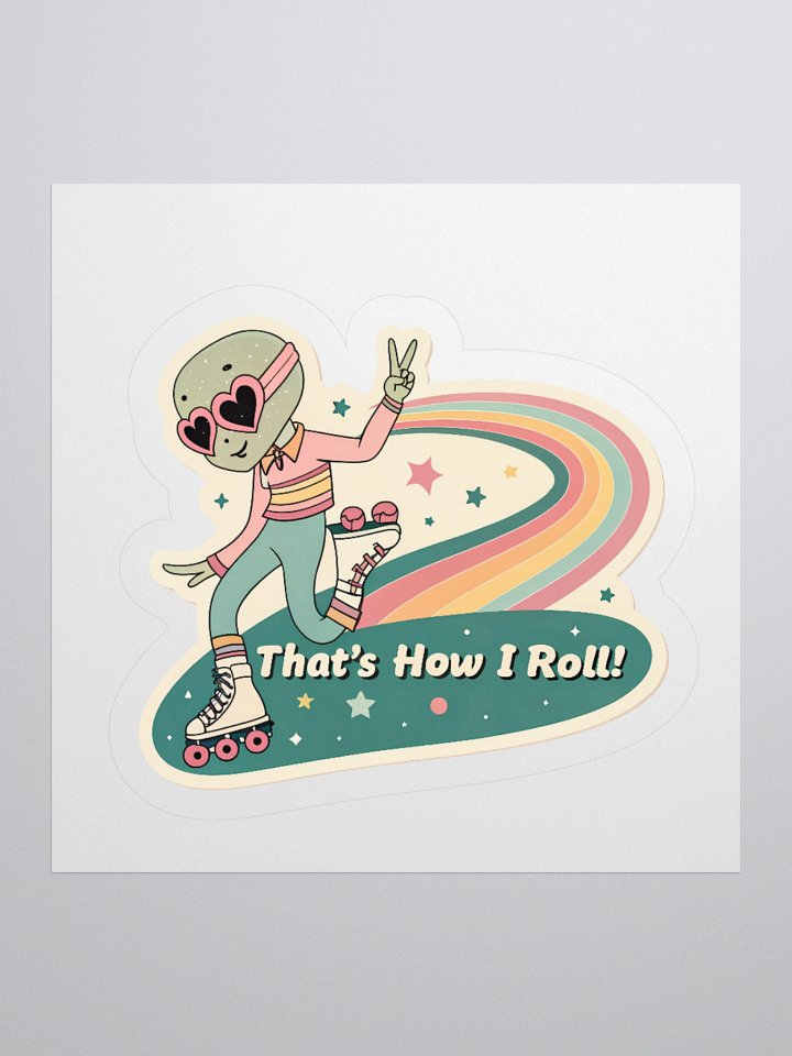 Cosmic Roller Skater Kiss Cut Sticker product image (1)