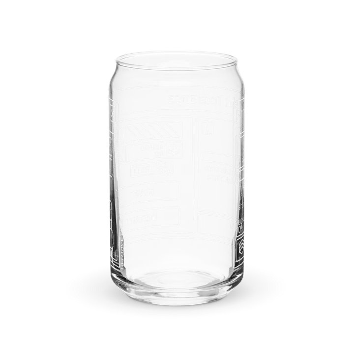 Prime Bullshit Tolerance Can Shaped Glass (White) product image (2)
