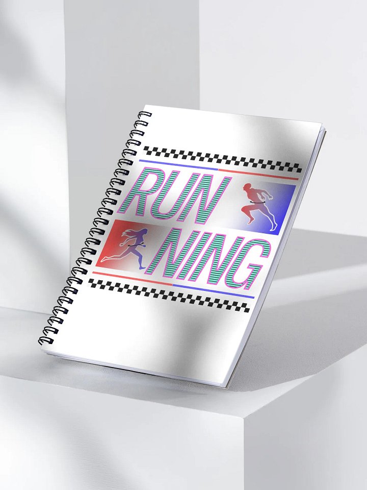 Running Stripes Silhouettes Spiral Notebook product image (2)