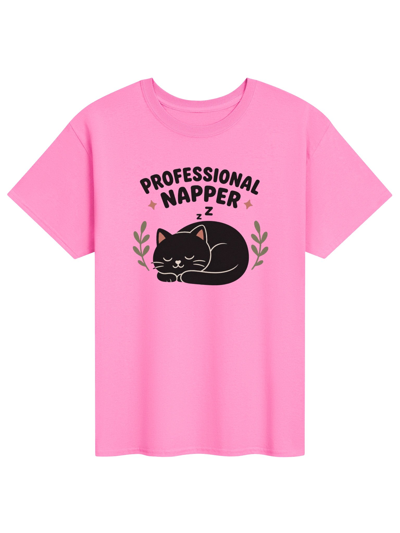 Professional Napper Cat T-Shirt – Funny Sleeping Black Cat Design for Cat Lovers product image (5)