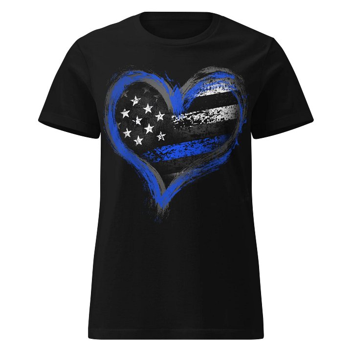 Thin Blue Line Heart Women's Fit product image (1)
