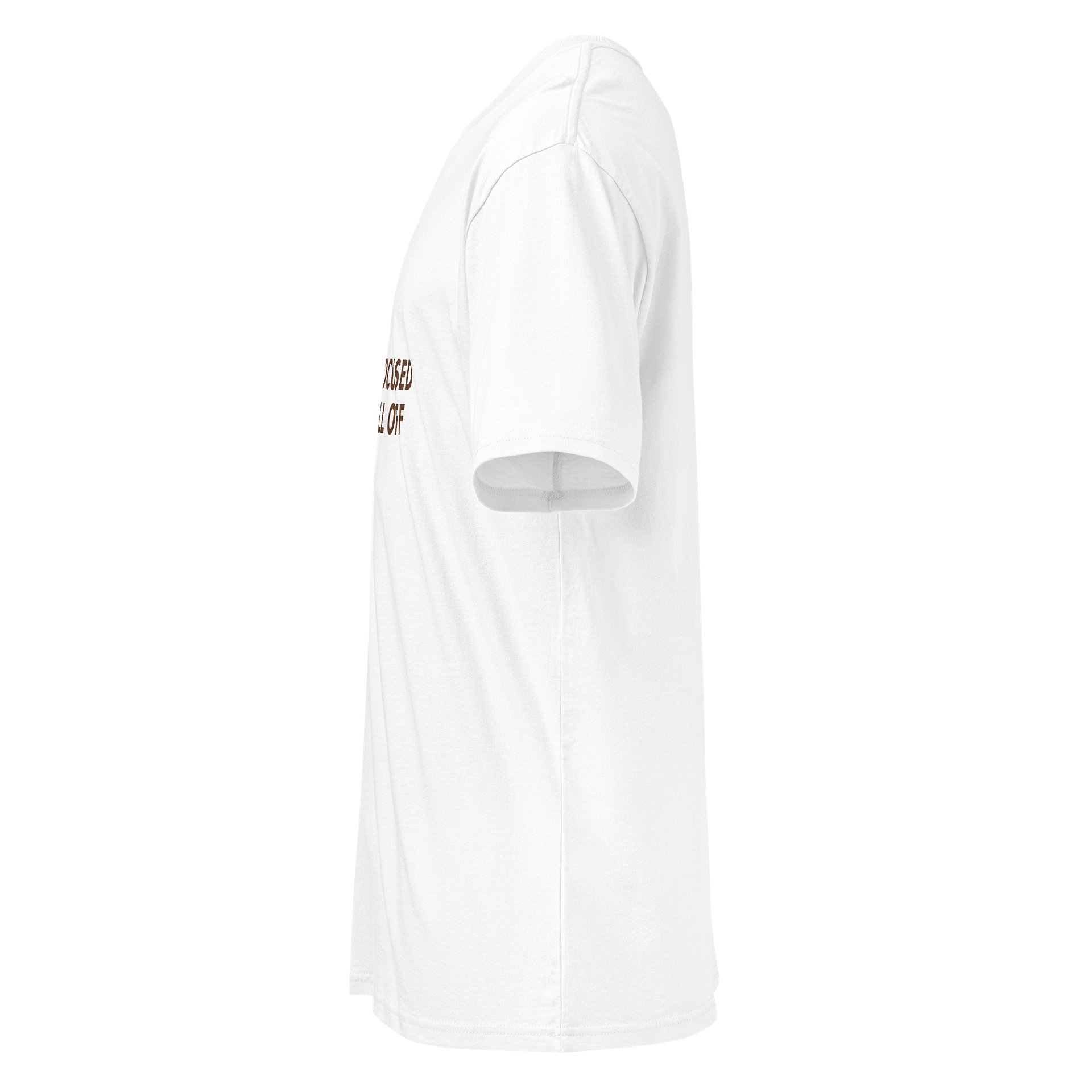 TOO FOCUSED TO FALL OFF — All‑White Tee product image (2)