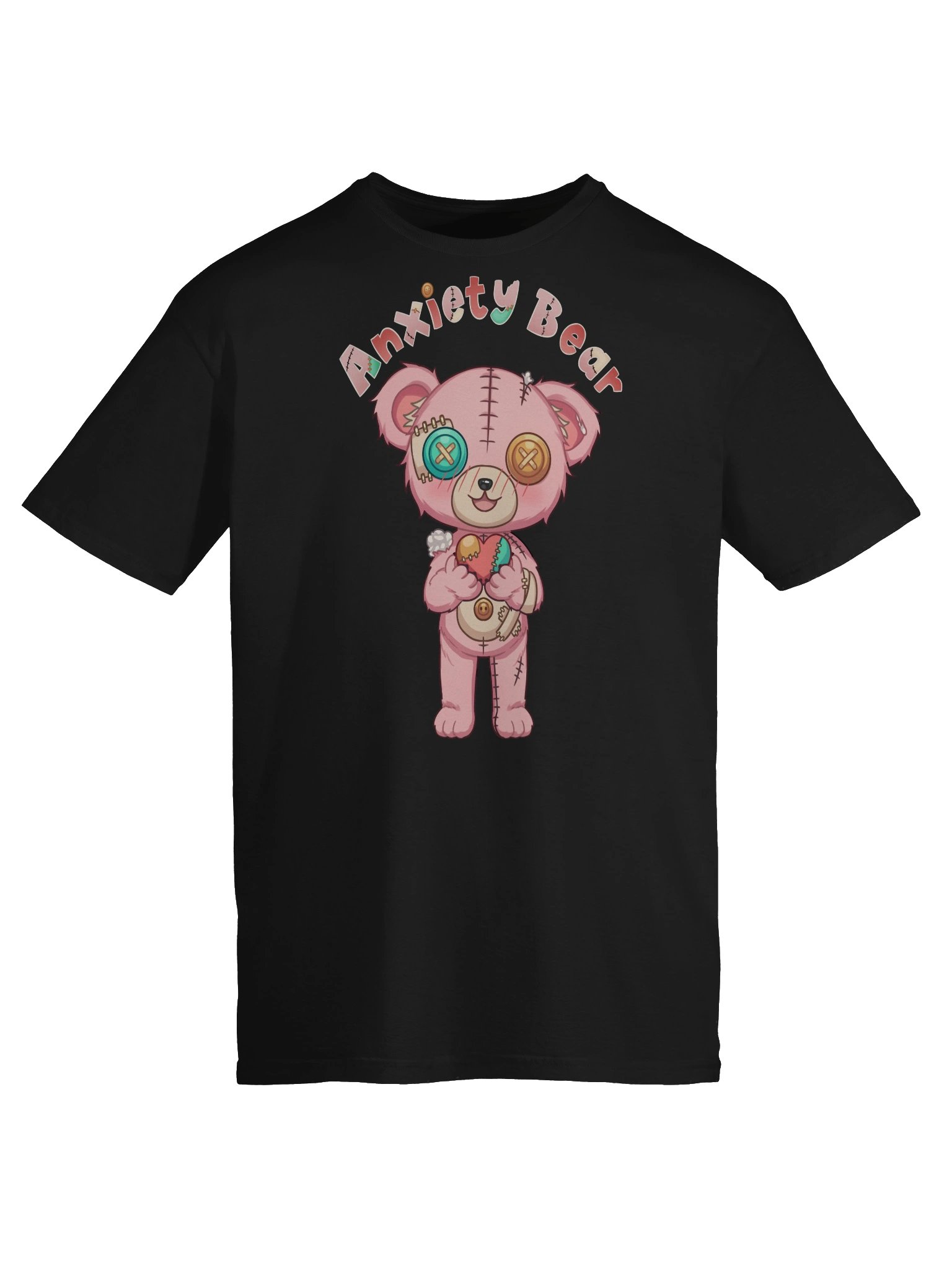 Anxiety Bear Heart Unisex T-shirt product image (9)