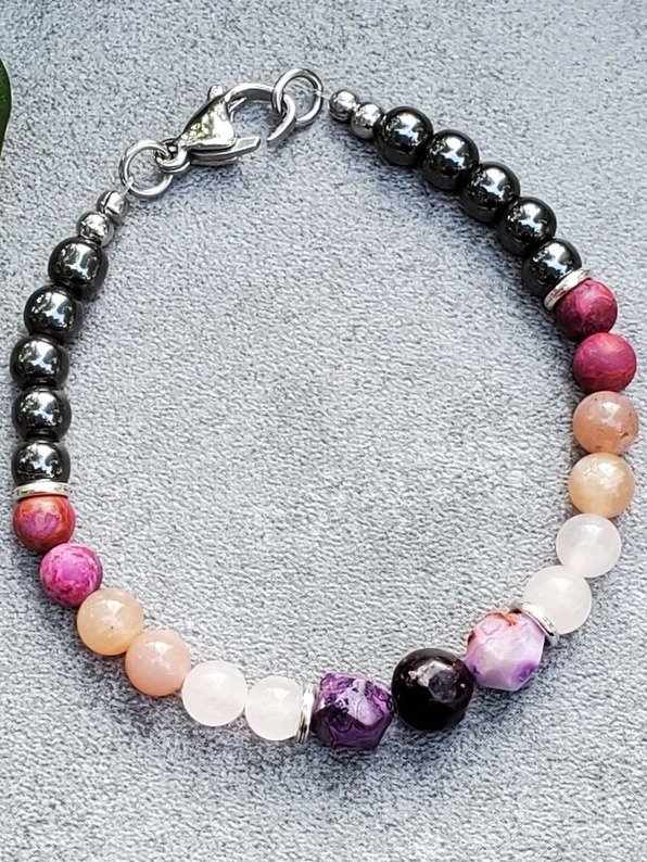 Divine Feminine Goddess Bracelet • Sugilite and Crazy Lace Agate product image (2)