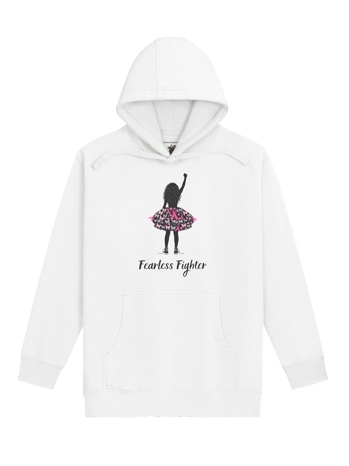 Breast Cancer - Fearless Fighter Unisex Hoodie [white] product image (1)