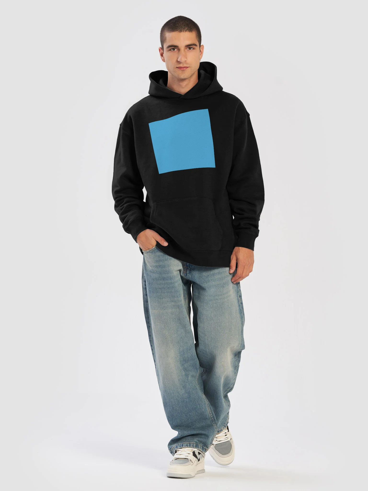 Blue word hoodie product image (20)