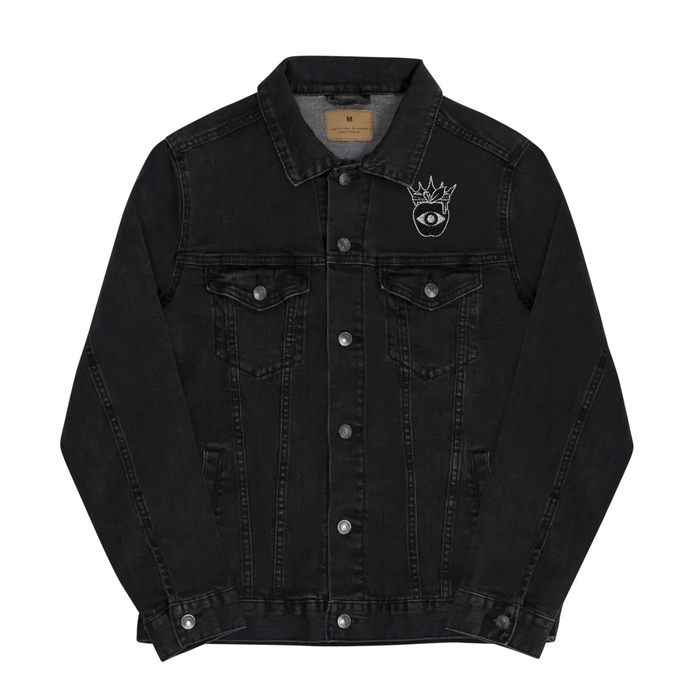 Crowned Apple (Black) ✦ Threadfast Denim Jacket product image (2)