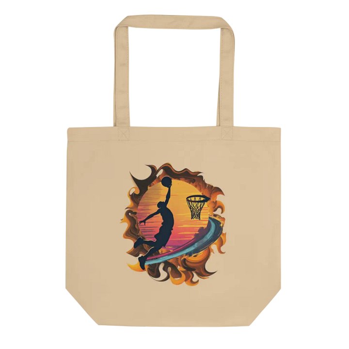 Space Shooter Basketball Sunset Slam Dunk Tote Bag product image (1)