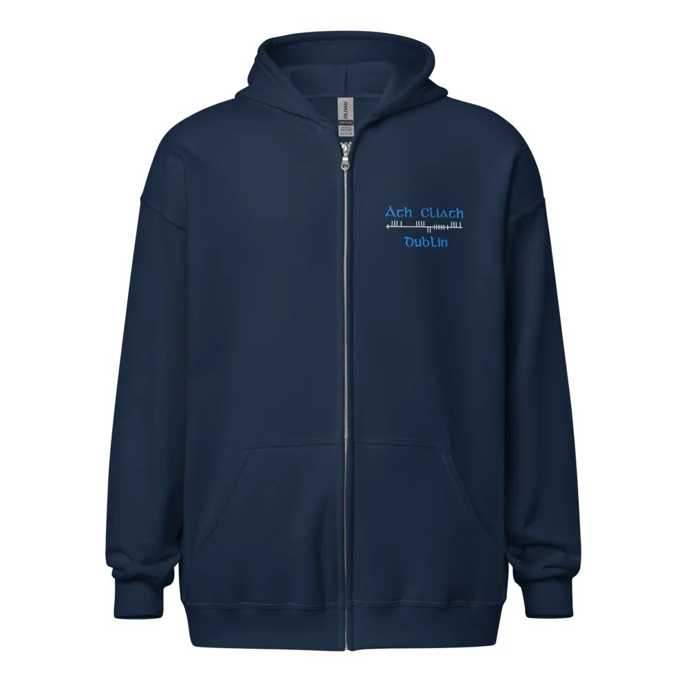 Dublin/Áth Cliath, Orthodox style Ogham embroidered Zip Hoodie product image (5)