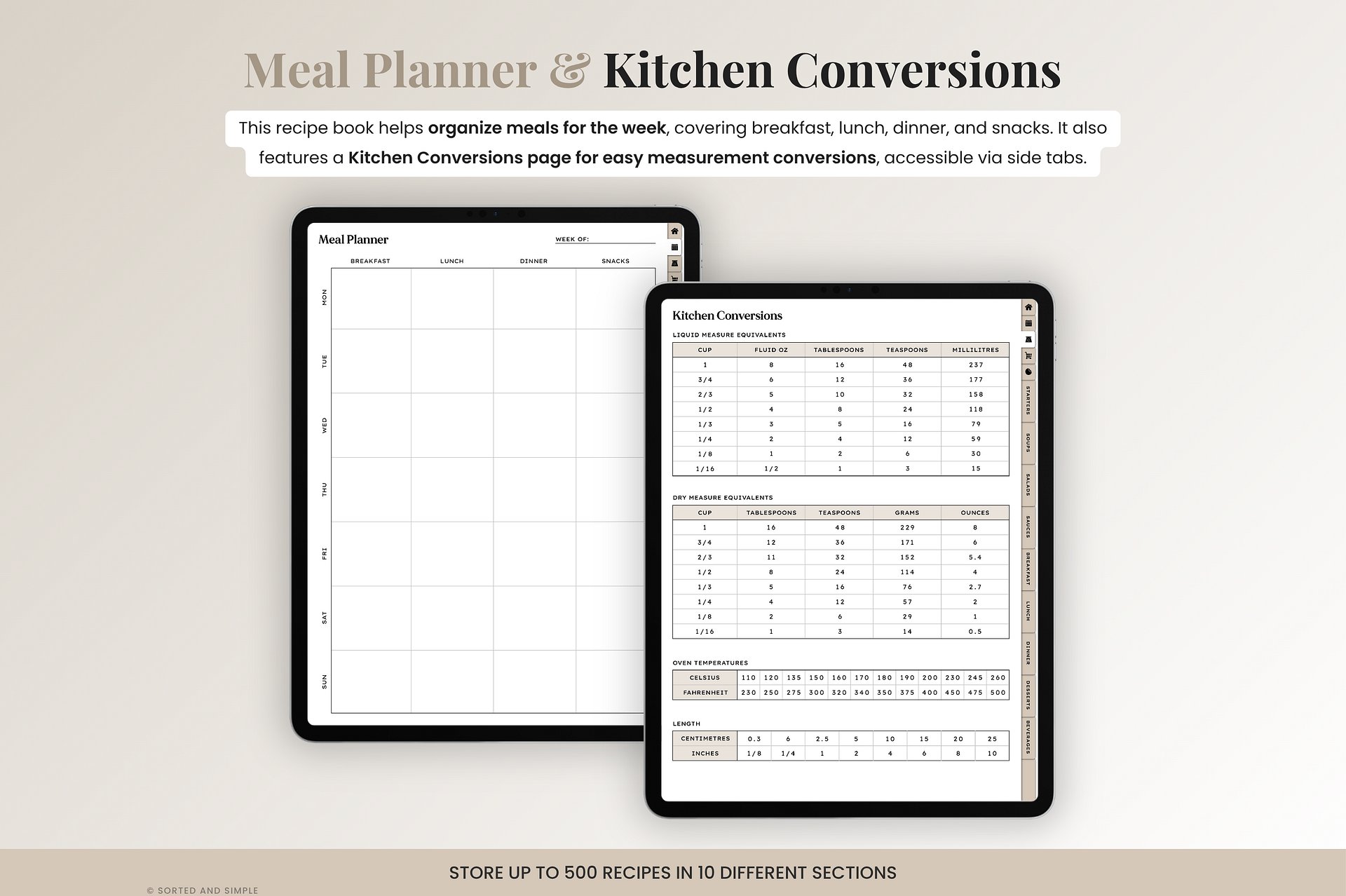 Digital Recipe Book - Beige product image (4)