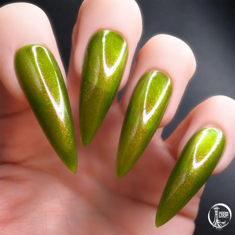 DOLORES SPARK - Shimmery Green Translucent Jelly Nail Polish product image (2)