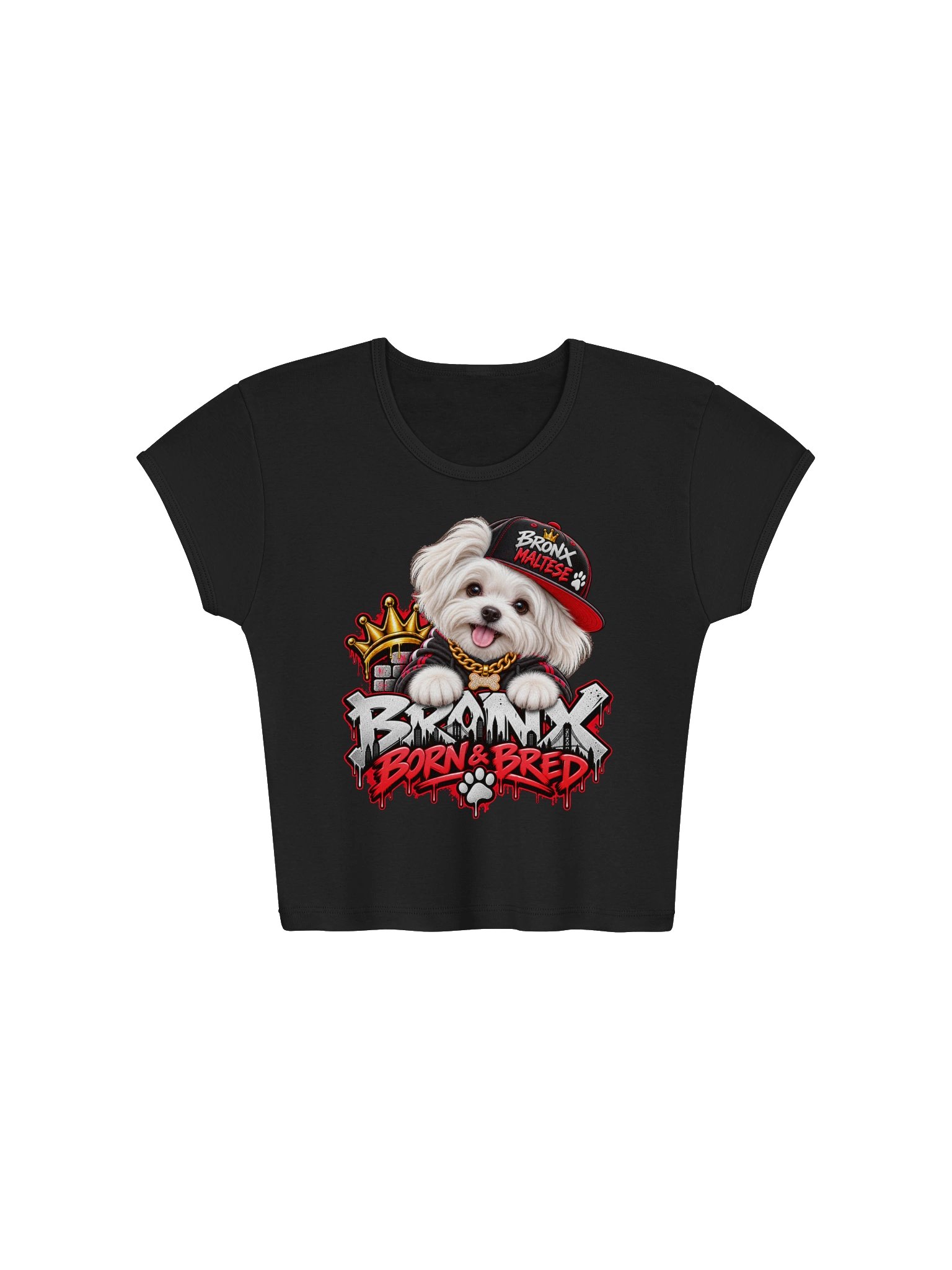 South Bronx Born & Bred Maltese — Women’s Baby Tee product image (1)