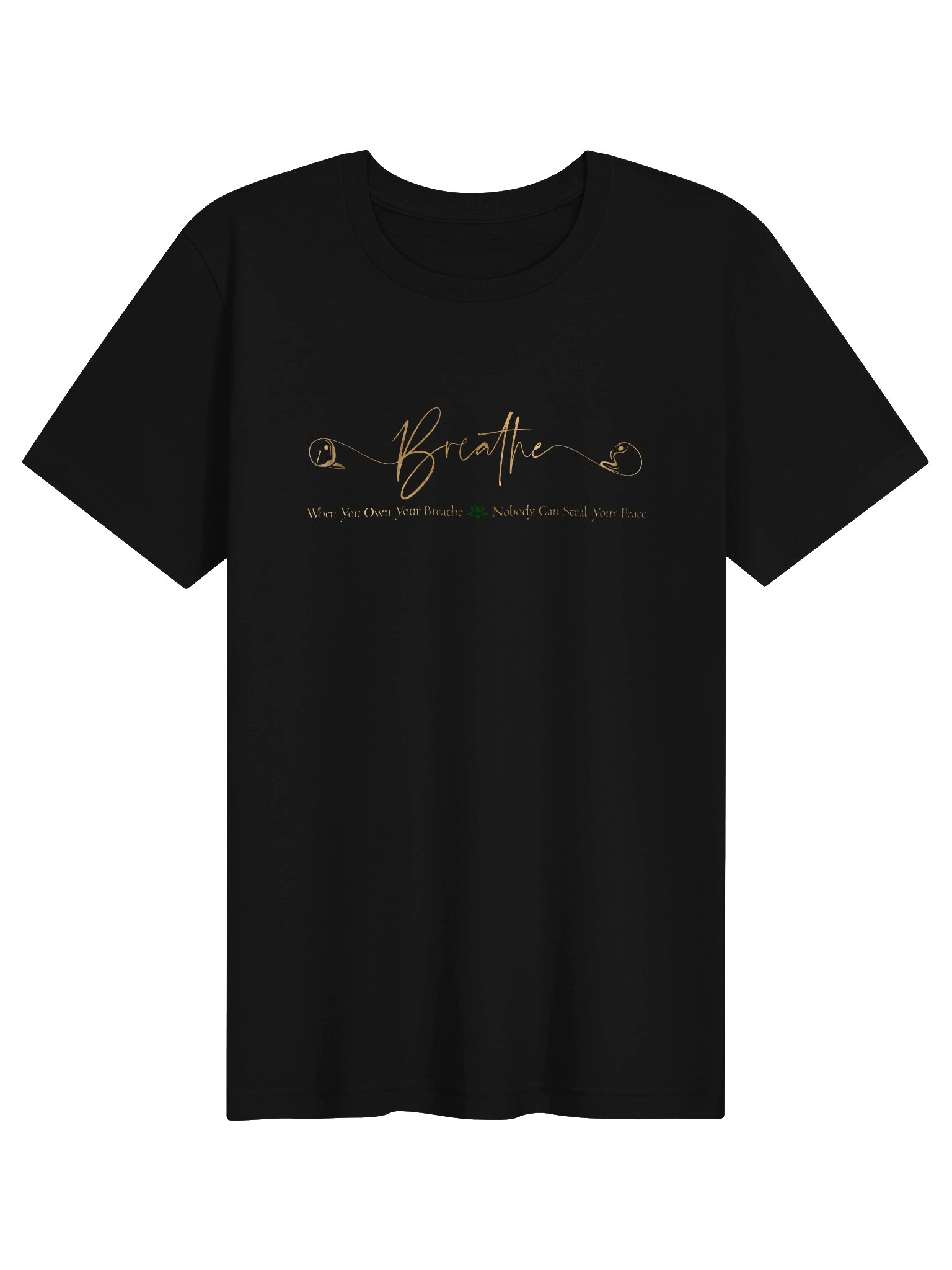Breathe Peace Gold Script Tee product image (1)