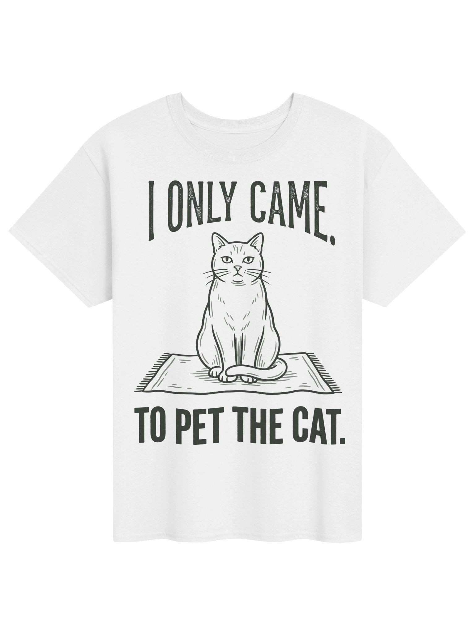 Funny Introvert "I Only Came To Pet The Cat" Cat Lover T-Shirt product image (1)